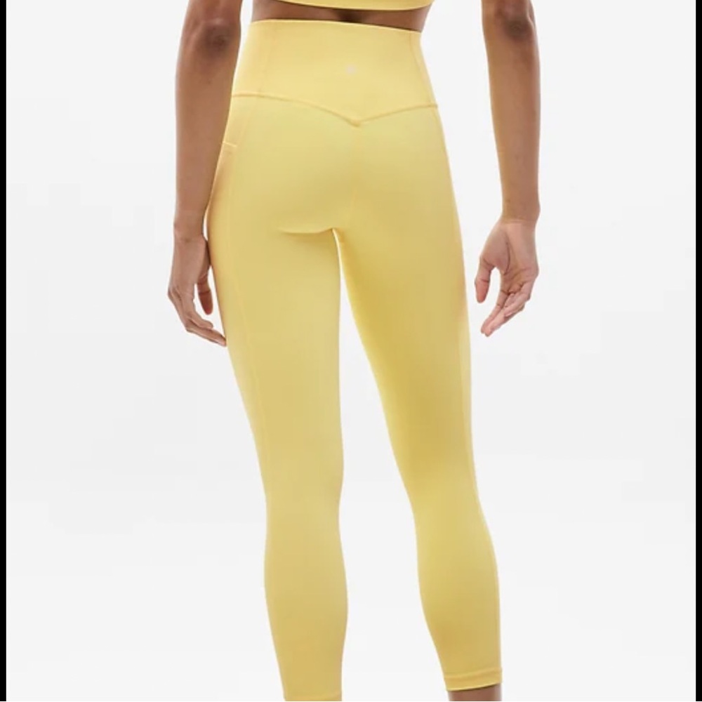Athleta Yellow High-Waisted Leggings